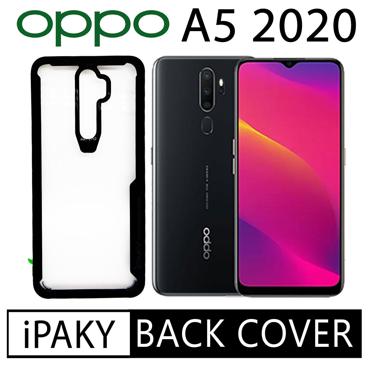 iPaky Shock Proof Back Cover for OPPO A5 2020