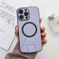 iPhone 13 Pro Max Magsafe Wireless Charging Mobile Phone Leather Case Buckle Ring Stand Back Cover