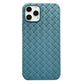 iPhone 14 Pro Max Cross Grid Weaving Pattern Design Silicone Case back Cover