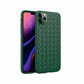iPhone 11 Pro Cross Grid Weaving Pattern Design Silicone Case back Cover