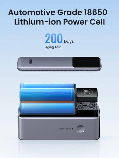 UGREEN Nexode 12000mAh 100W Fast Charging Power Bank – Model PB724 – Portable Fast Charging Battery Pack for Smartphones, Tablets, Laptops and USB-Powered Devices