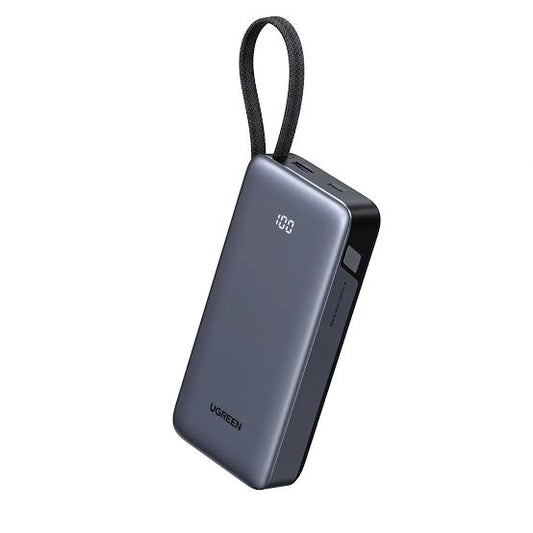 UGREEN 20000mAh 45W Power Bank with USB-C Built-in Cable – Model PB536 – Portable Fast Charging Battery Pack for Smartphones, Tablets, Laptops and USB-Powered Devices