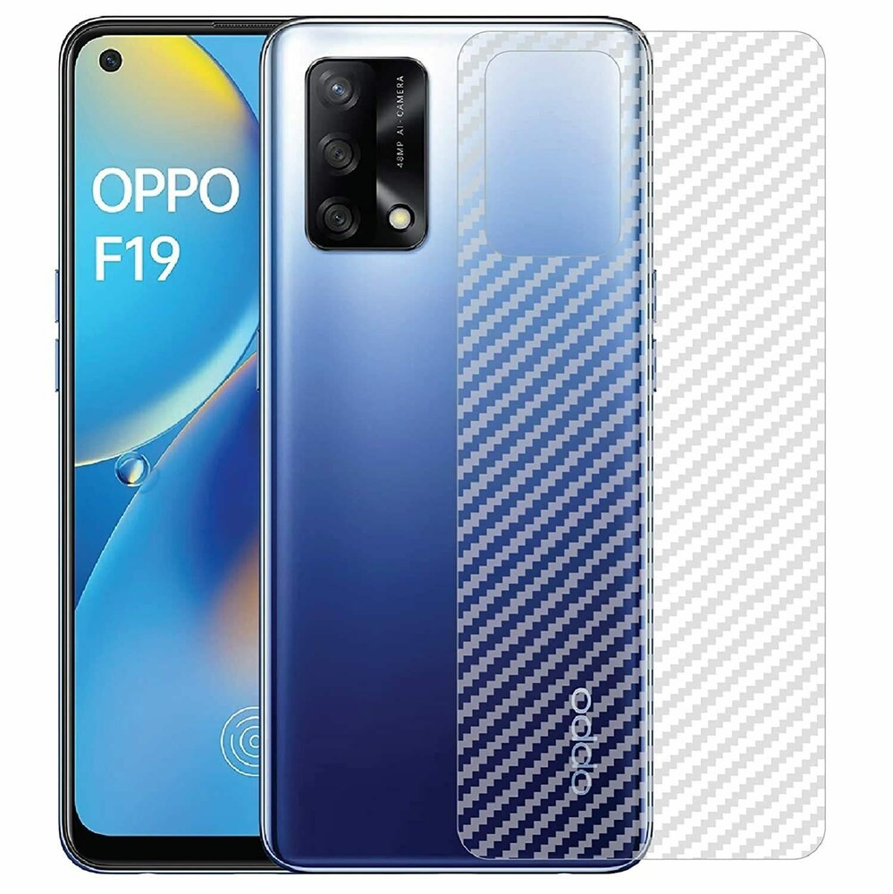 OPPO F19 carbon Back Clear Skin Sticker