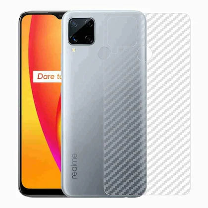 Realme C15 carbon Back Clear Skin Sticker