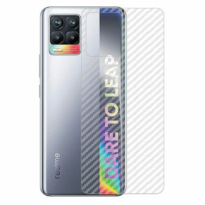 Realme 8 carbon Back Clear Skin Sticker