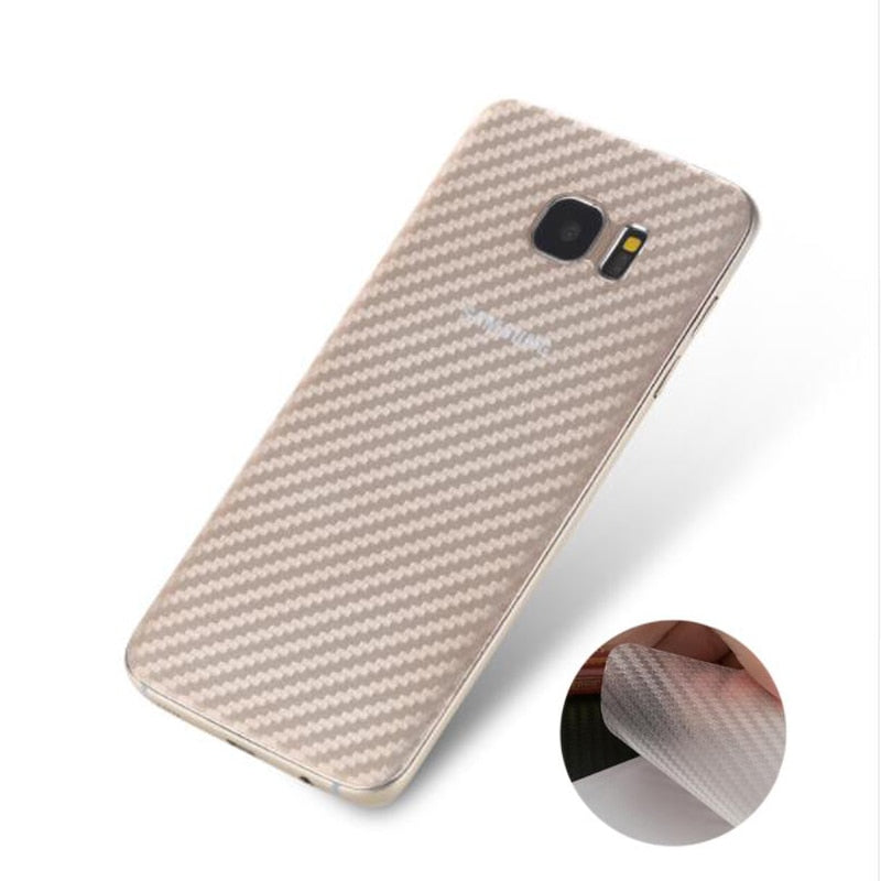 Samsung S6 Edge carbon Back Clear Skin Sticker