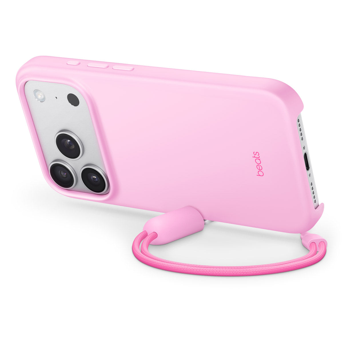 iPhone 17 Pro Premium Soft Silicone TPU Kickstand Strap Shockproof Protective Back Cover Case – Anti-Scratch Slim Lightweight Anti-Slip Cover with Adjustable Hands-Free Stand, Raised Camera & Screen Protection