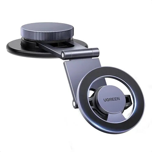 UGREEN Magnetic 360 Rotatable + Retractable Car Phone Holder Metal – Model LP865 – Adjustable Hands-Free Stand or Mount for Phone, Tablet, Laptop, Desk, Car, Home and Office Use