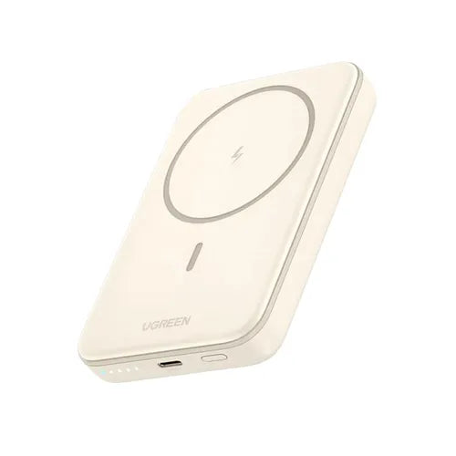 UGREEN 20W 10000mAh Magnetic Wireless Power Bank White – Model PB561 – Portable Fast Charging Battery Pack for Smartphones, Tablets, Laptops and USB-Powered Devices