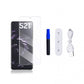 Pack of UV Glue Full Screen Protector Tempered Glass + Carbon Back Sticker and Camera Lens Protection for Samsung S21 Ultra