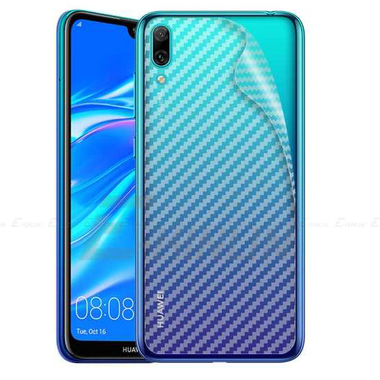 Huawei Y6 Pro 2019 carbon Back Clear Skin Sticker