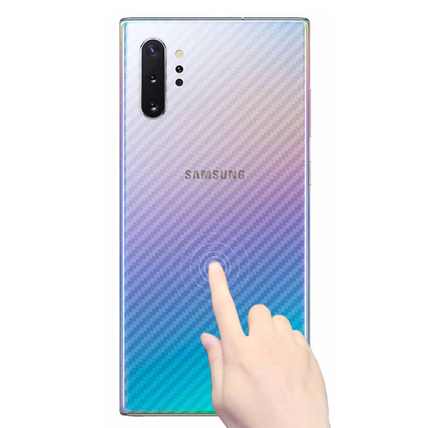 Samsung Note 10 Plus carbon Back Clear Skin Sticker