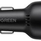 UGREEN 69W 2 X USB-C, 1 X USB Ports Car Charger (Black) – Model CD239 – Compact In-Car Fast Charging Power Adapter for Smartphones, Tablets and USB Devices