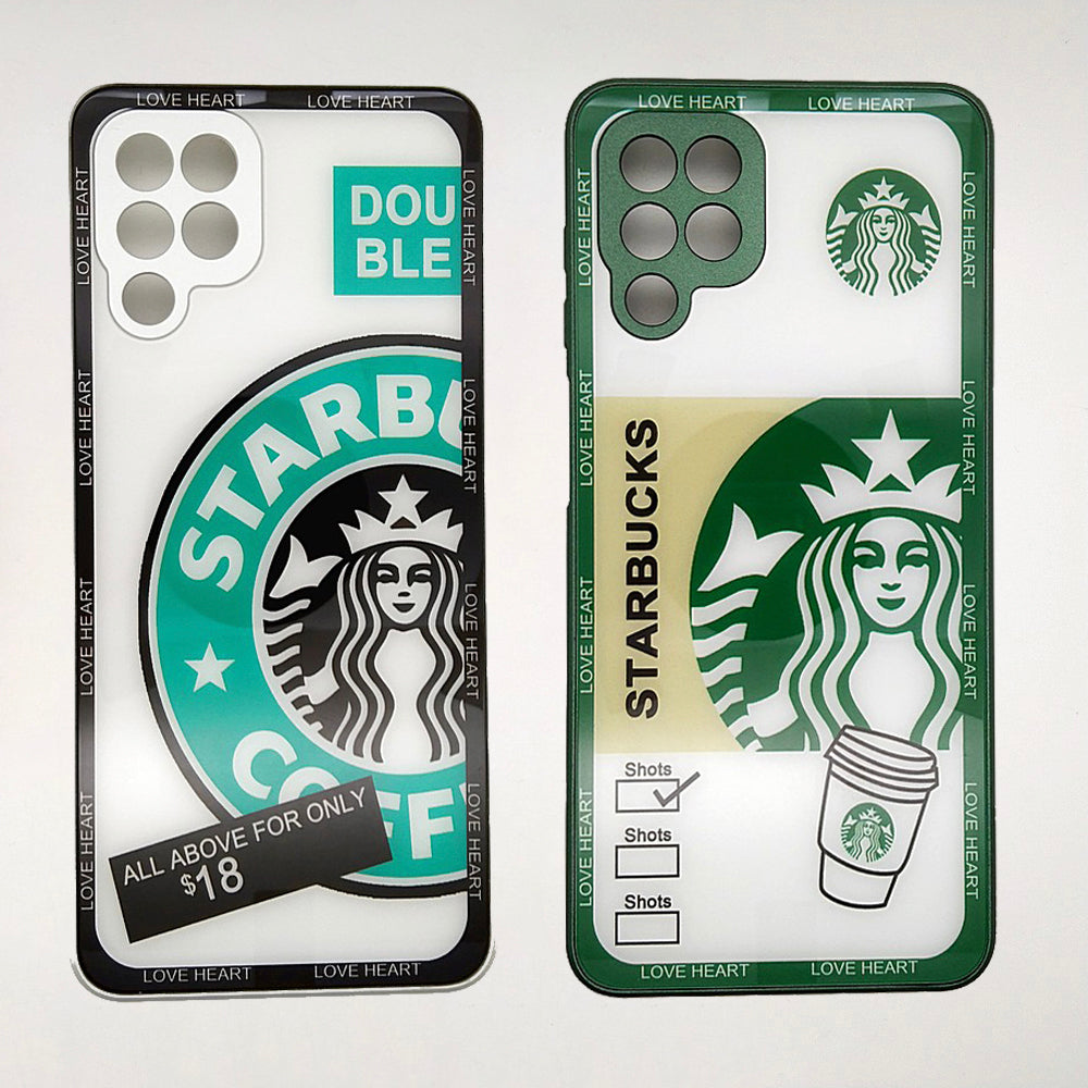 M32 4G Starbucks Series High Quality Perfect Cover Full Lens Protective Transparent TPU Case For Samsung M32 4G