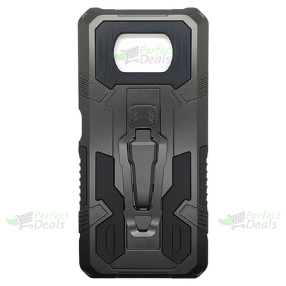 iCrystal Hybrid Anti Shock Case with Holder and Stand for Mi POCO X3