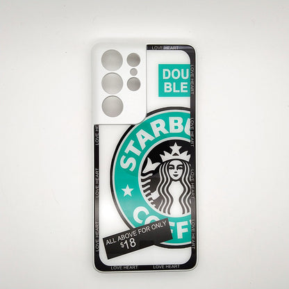 S21 ULTRA Starbucks Series High Quality Perfect Cover Full Lens Protective Transparent TPU Case For Samsung S21 ULTRA