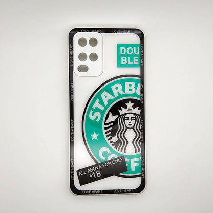 Starbucks Full Camera Lens Protective Hard Shel PC Case For OPPO OPPO A54 4G