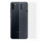 Combo Pack of Tempered Glass Screen Protector, Carbon Fiber Back Sticker, Camera lens Clear Glass Bundel for Samsung Galaxy M11