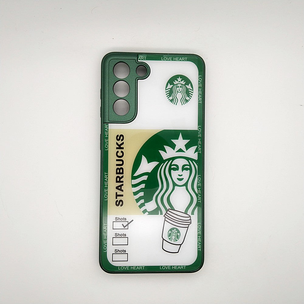 S21 Starbucks Series High Quality Perfect Cover Full Lens Protective Transparent TPU Case For Samsung S21