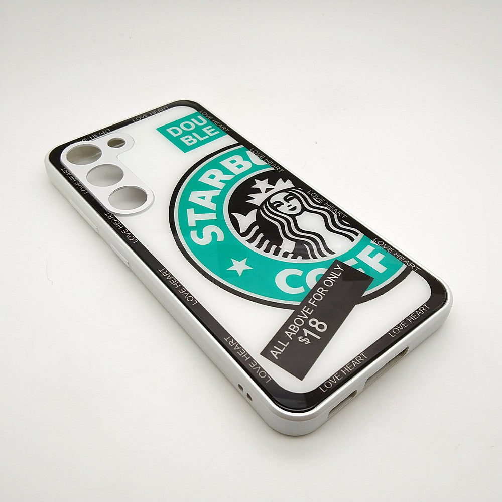 S23 Starbucks Series High Quality Perfect Cover Full Lens Protective Transparent TPU Case For Samsung S23