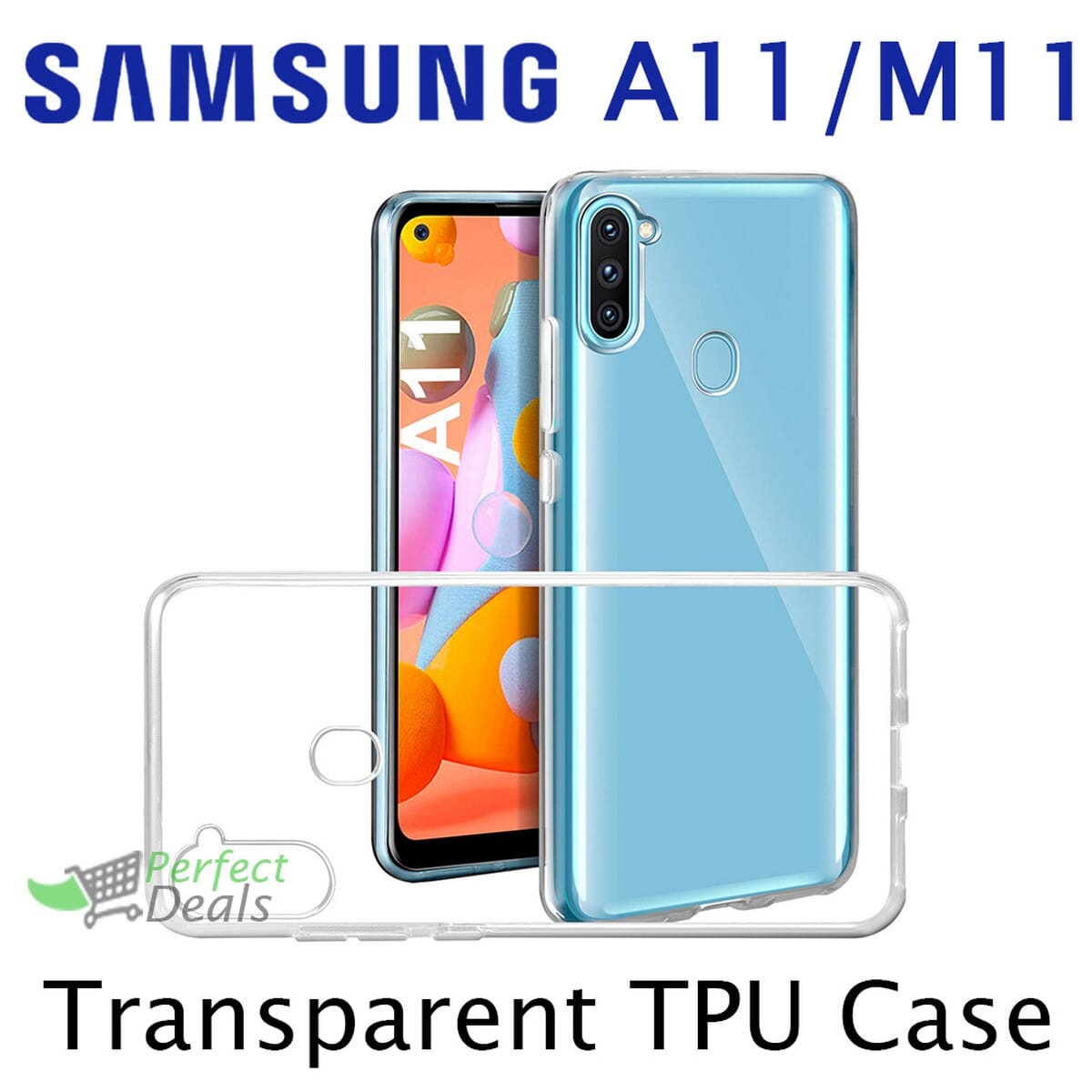 Transparent Clear Slim Case for Samsung A11