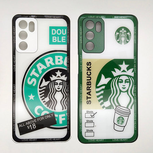 Starbucks Full Camera Lens Protective Hard Shel PC Case For OPPO OPPO A16