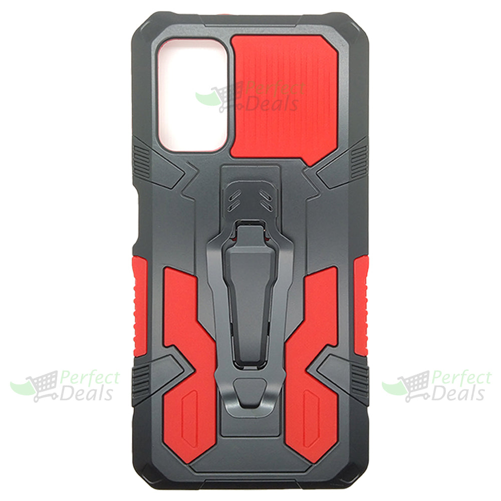 iCrystal Hybrid Anti Shock Case with Holder and Stand for Mi POCO M3