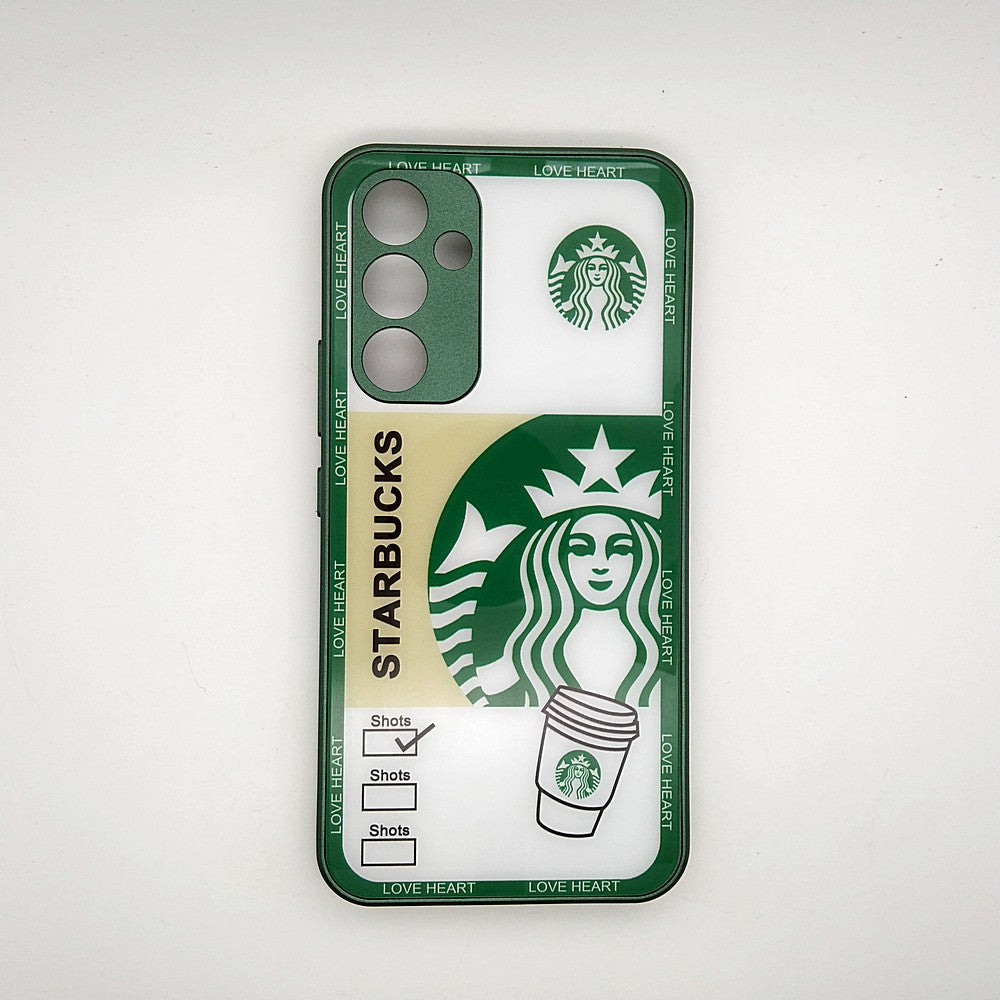 A54 5G Starbucks Series High Quality Perfect Cover Full Lens Protective Transparent TPU Case For Samsung A54 5G