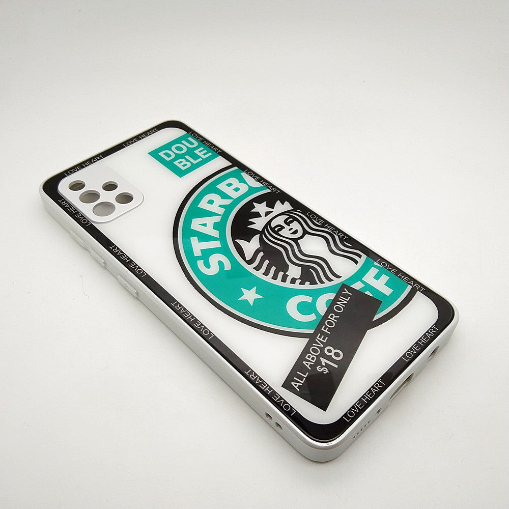 A51 4G Starbucks Series High Quality Perfect Cover Full Lens Protective Transparent TPU Case For Samsung A51 4G