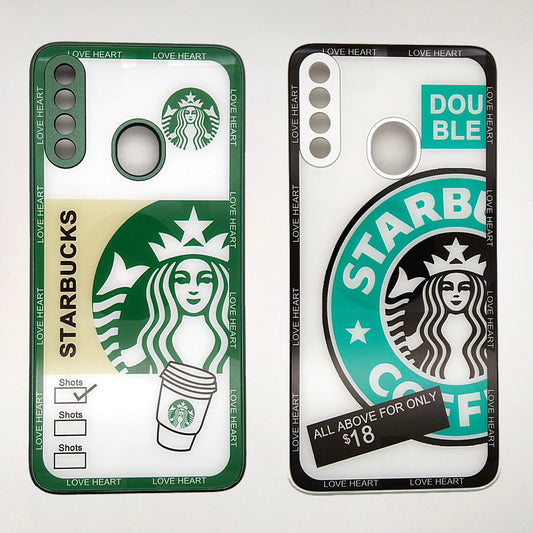 A20S Starbucks Series High Quality Perfect Cover Full Lens Protective Transparent TPU Case For Samsung A20S