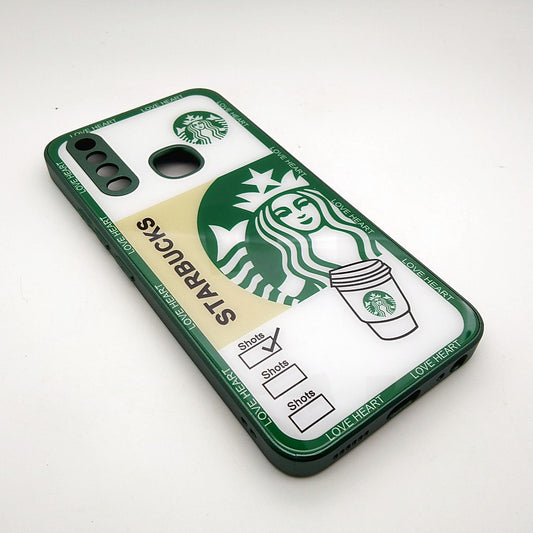 Y12 Starbucks Series High Quality Perfect Cover Full Lens Protective Transparent TPU Case For Vivo Y12