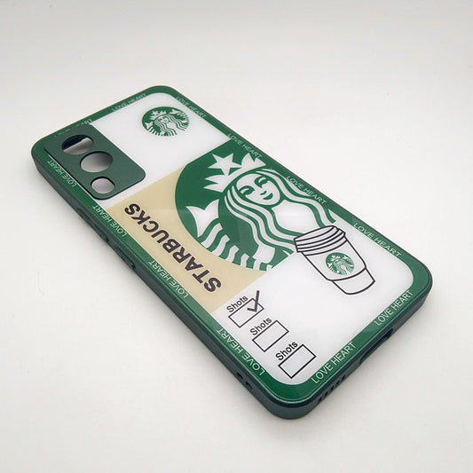 V21E Starbucks Series High Quality Perfect Cover Full Lens Protective Transparent TPU Case For Vivo V21E 5G