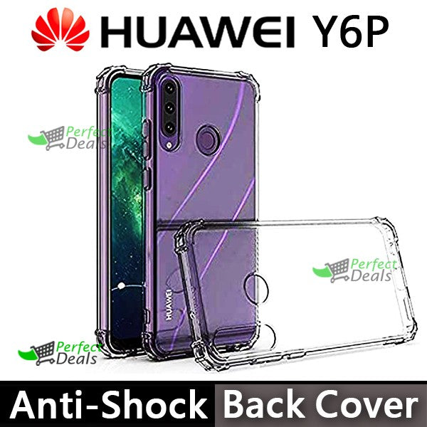 AntiShock Clear Back Cover Soft Silicone TPU Bumper case for Huawei Y6p