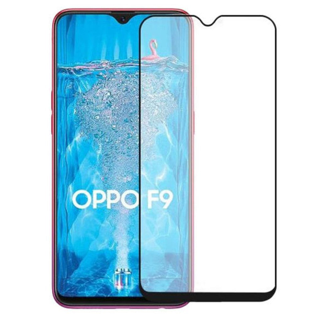 Combo Pack of Tempered Glass Screen Protector, Carbon Fiber Back Sticker, Camera lens Clear Glass Bundel for OPPO F9