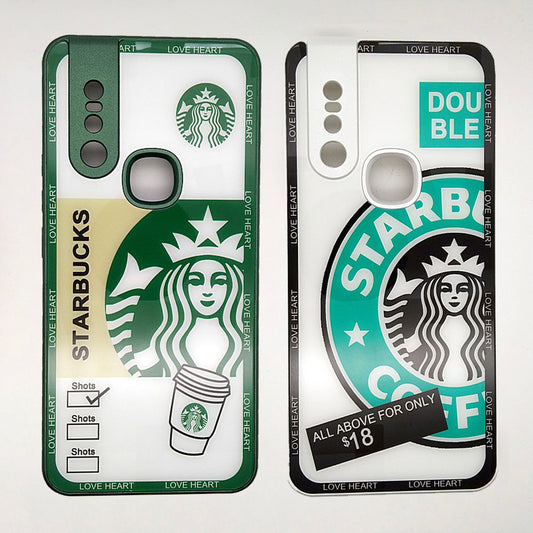 V15 Starbucks Series High Quality Perfect Cover Full Lens Protective Transparent TPU Case For Vivo V15