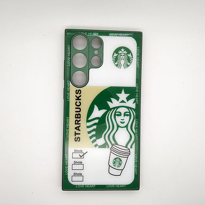 Starbucks Full Camera Lens Protective Hard Shel PC Case For Samsung S23 Ultra