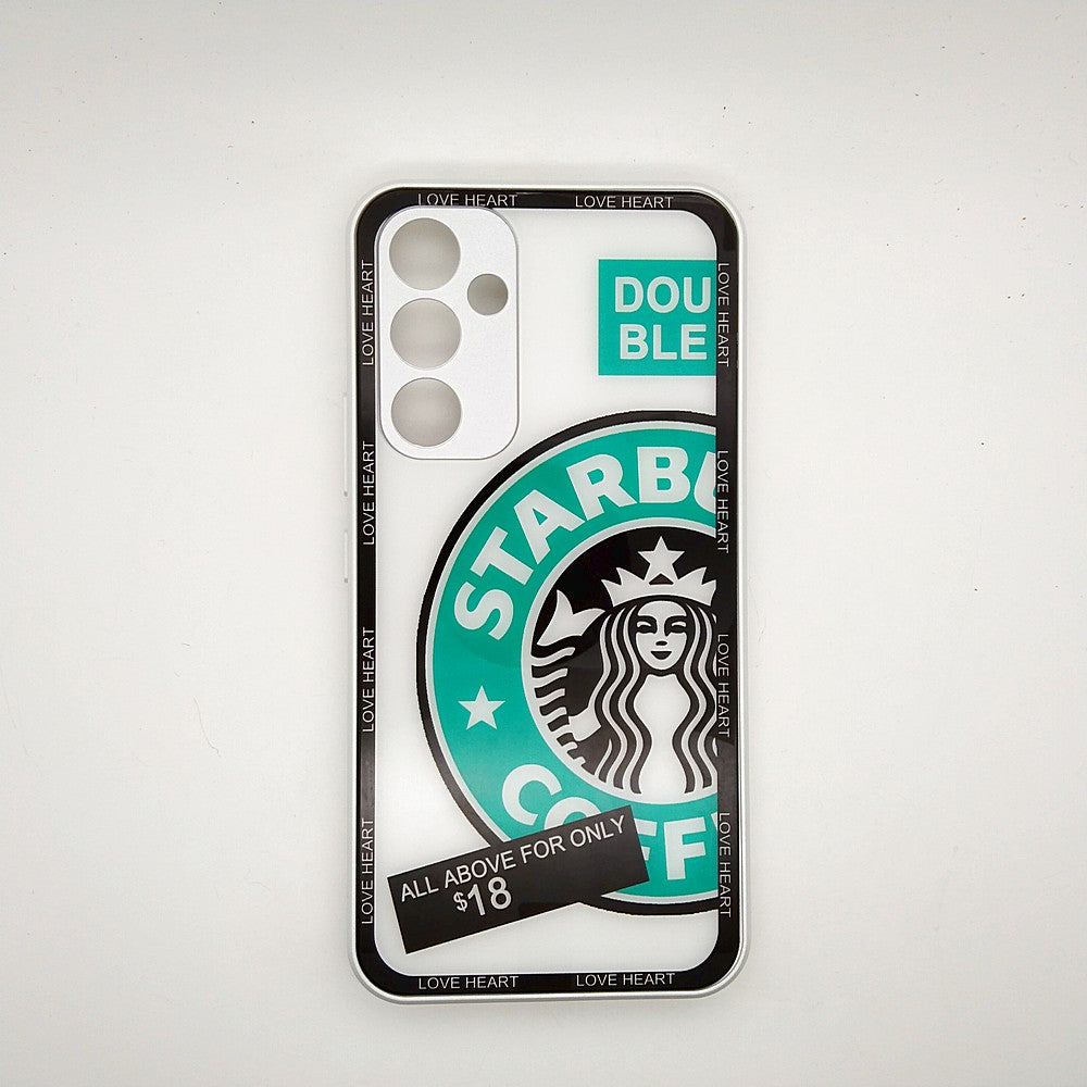 A54 5G Starbucks Series High Quality Perfect Cover Full Lens Protective Transparent TPU Case For Samsung A54 5G