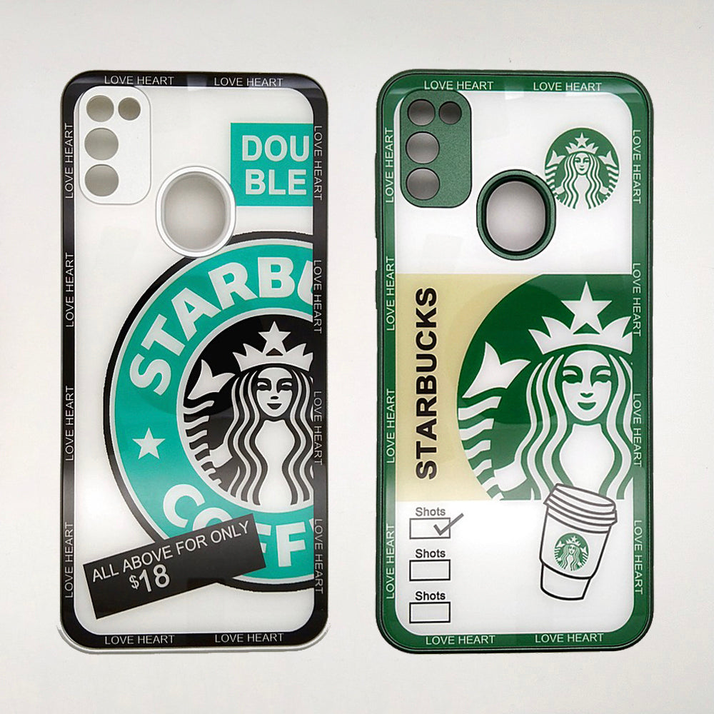 M21 Starbucks Series High Quality Perfect Cover Full Lens Protective Transparent TPU Case For Samsung M21