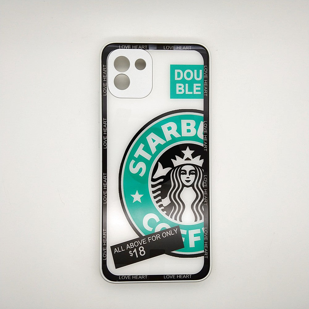 A03 Starbucks Series High Quality Perfect Cover Full Lens Protective Transparent TPU Case For Samsung A03