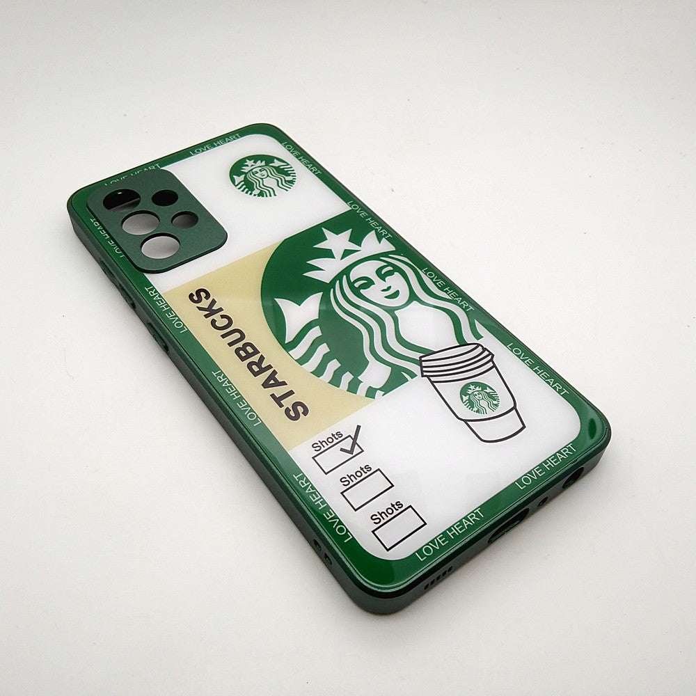 A72 4G Starbucks Series High Quality Perfect Cover Full Lens Protective Transparent TPU Case For Samsung A72 4G