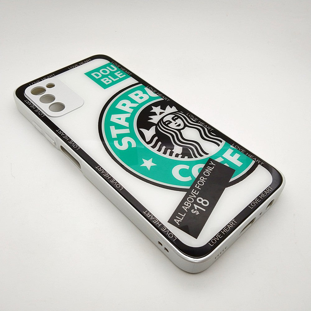 A03S Starbucks Series High Quality Perfect Cover Full Lens Protective Transparent TPU Case For Samsung A03S
