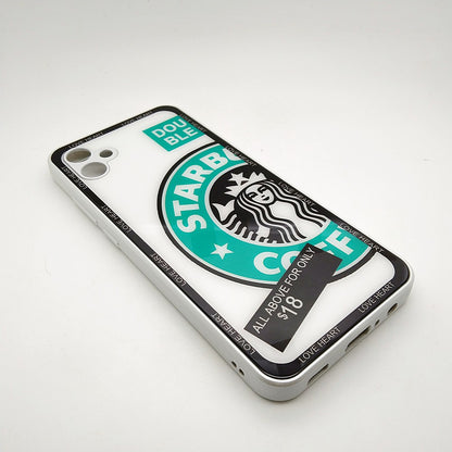 A04E Starbucks Series High Quality Perfect Cover Full Lens Protective Transparent TPU Case For Samsung A04E