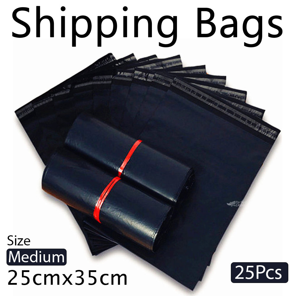 Shipping Bags Poly Mailer Courier Bags Black Medium 25cm x 35cm