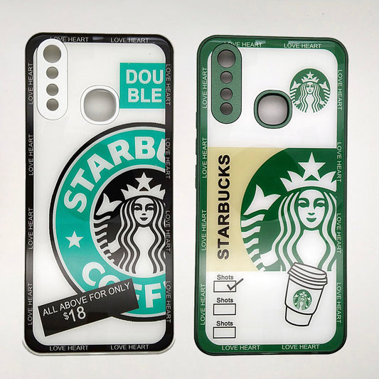 Y19 Starbucks Series High Quality Perfect Cover Full Lens Protective Transparent TPU Case For Vivo Y19