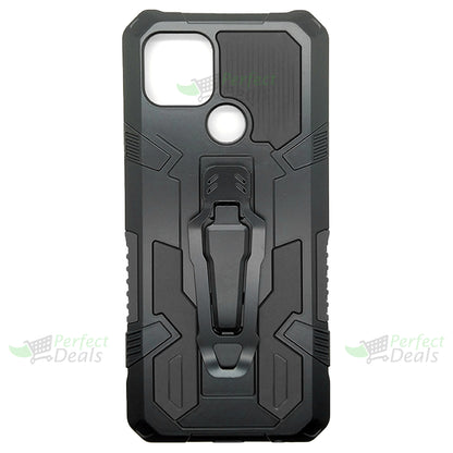 iCrystal Hybrid Anti Shock Case with Holder and Stand for OPPO A15