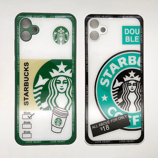 A04E Starbucks Series High Quality Perfect Cover Full Lens Protective Transparent TPU Case For Samsung A04E