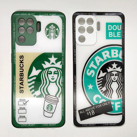 Starbucks Full Camera Lens Protective Hard Shel PC Case For OPPO F19 Pro