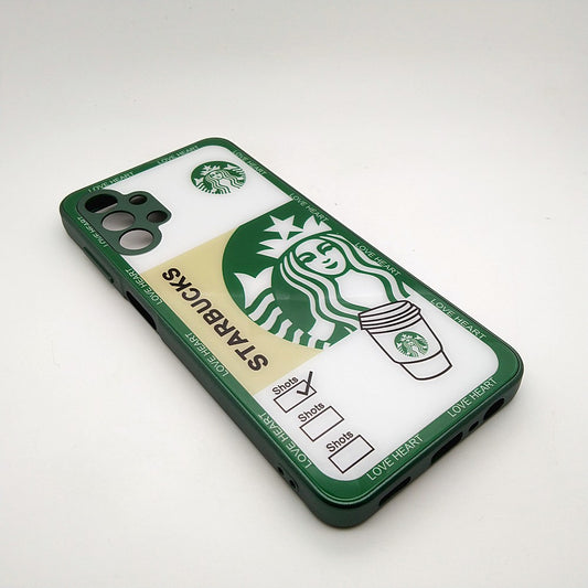 A13 4G Starbucks Series High Quality Perfect Cover Full Lens Protective Transparent TPU Case For Samsung A13 4G