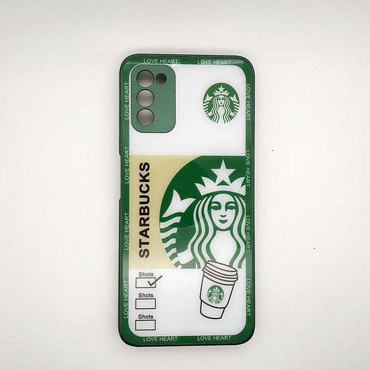 A03S Starbucks Series High Quality Perfect Cover Full Lens Protective Transparent TPU Case For Samsung A03S