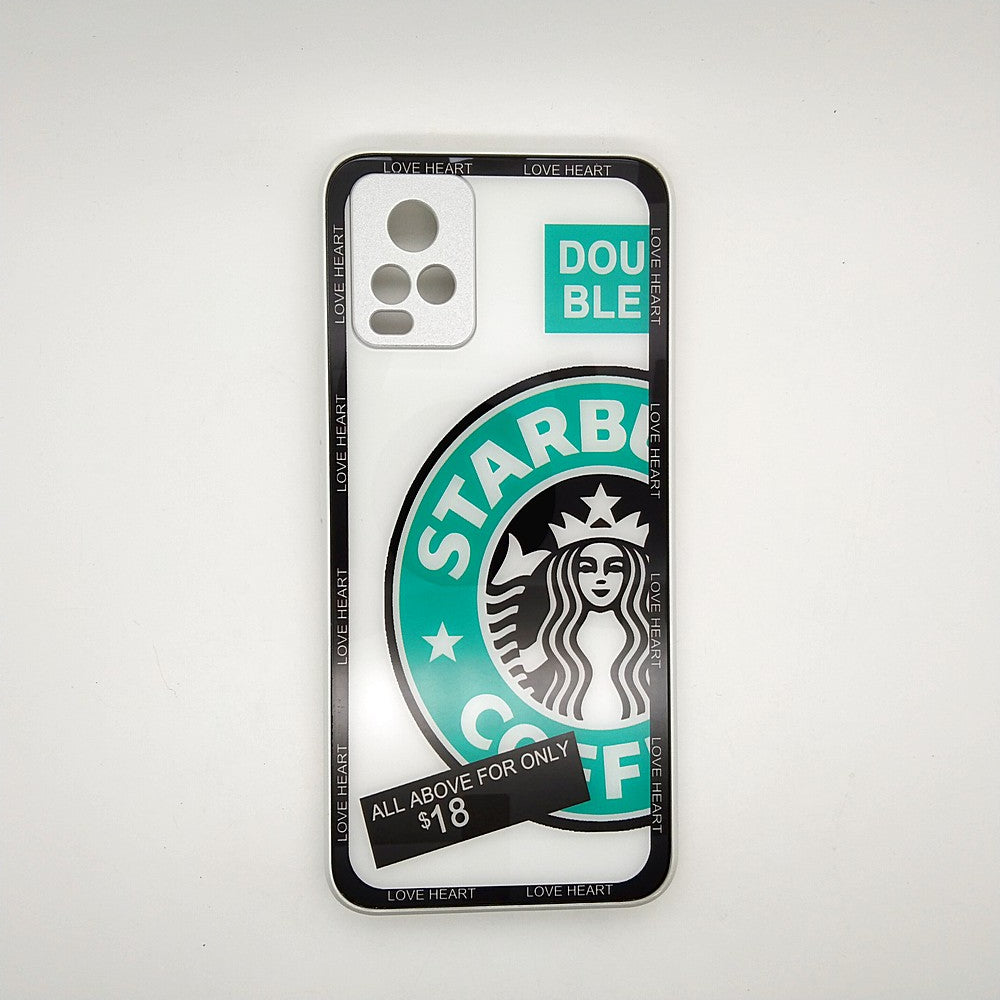 V20 Starbucks Series High Quality Perfect Cover Full Lens Protective Transparent TPU Case For Vivo V20